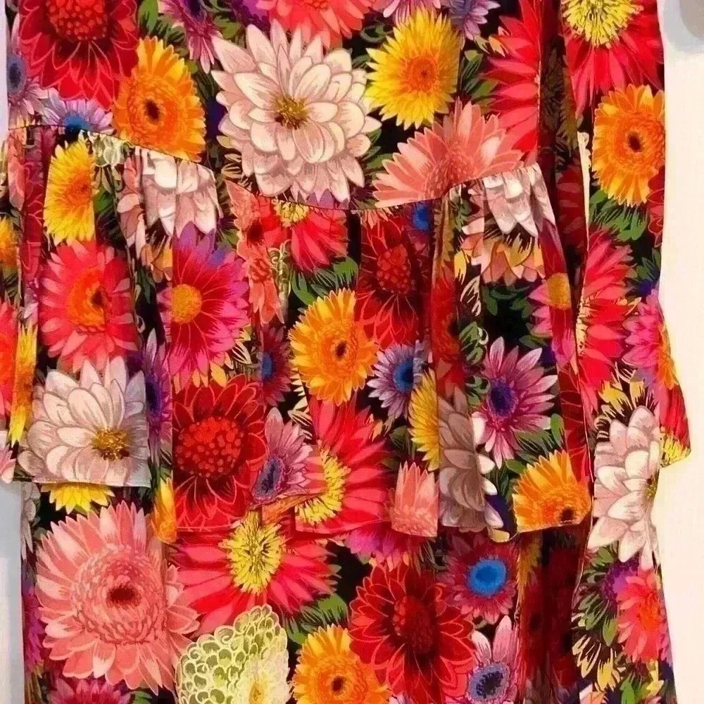 Borgo‎ de Nor Penelope Floral-print Silk-crepe Maxi Dress Size 4 - Picture 4 of 6